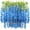 Blue, variant on Realistic Wisteria Artificial Flowers Garland for Wedding Home Decor, Vine Hanging Silk Floral Arrangements for Outdoor Indoor Decoration (12Pcs) Blue
