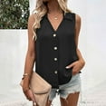thumbnail image 4 of Posijego Womens Business Tank Tops V Neck Collared Sleeveless Button Down Shirtss Dressy Casual Tank Top, 4 of 7