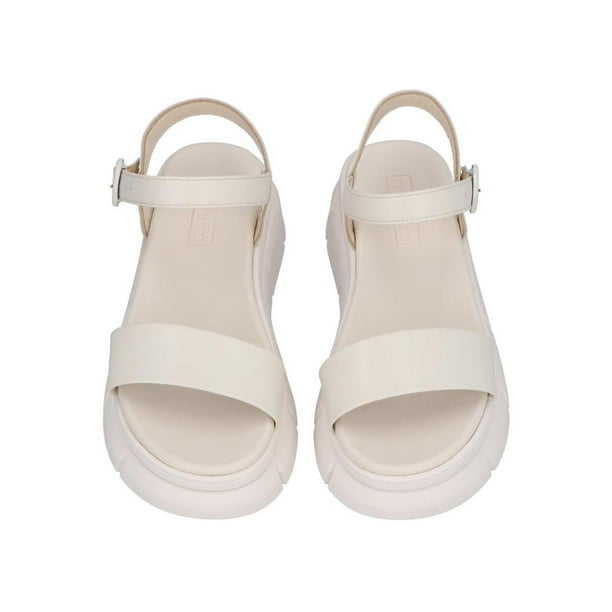 Sandalia Mujer Moleca Plataforma Ajustable blanco 25 Bodega