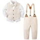 thumbnail image 1 of Traje SANGTREE de lino de 5 piezas para niños, color caqui, 4-5T, 1 of 6