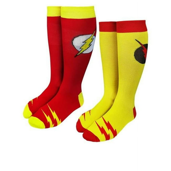 Flash footflashrflash2pk Flash Reverse Flash Crew Sock - Pack of 2