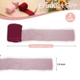 thumbnail image 2 of Uxcell 2 Rolls Chiffon Ribbon, 1.5 Inch x 5 Yard Handmade Fringe Ribbon Silk Frayed Ribbon for Flower Bouquet Wrapping Wedding Decoration Bridal DIY Crafts Burgundy, 2 of 5