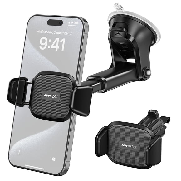 Soporte para teléfono de coche Apps2Car, con ventosa fuerte mejorada