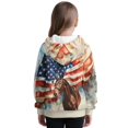 thumbnail image 3 of Pzuqiu Flag Horse Boys Sweatshirts Casual Stretchy Children's Long Sleeve Sweatshirt Personalized Fall Outfits Fashion Clothing Practical Hooded Design for Young Boys Size 12-13, 3 of 6