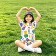 thumbnail image 4 of Grblisyd Back to School Girls Two Piece Sets Short Sleeve Tshirts Back to School Summer Outfits Size 6-14, 4 of 5