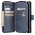 thumbnail image 5 of Zipper Wallet Bag Horizontal Flip PU Leather Case with Holder & 9 Card Slots & Wallet & Lanyard &, 5 of 9