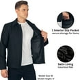 thumbnail image 4 of Alpine Swiss Grant Mens Wool Blend Jacket Classic Zip Up Coat Business Casual Hip Length Classic Collar Jacket BLK XL, 4 of 7