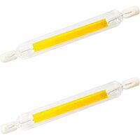 10W R7s LED light bulb 118mm COB filament cool white 6000K 220V double base J118 LED linear tube light bulb 360 degrees NON dimmable, pack of 2