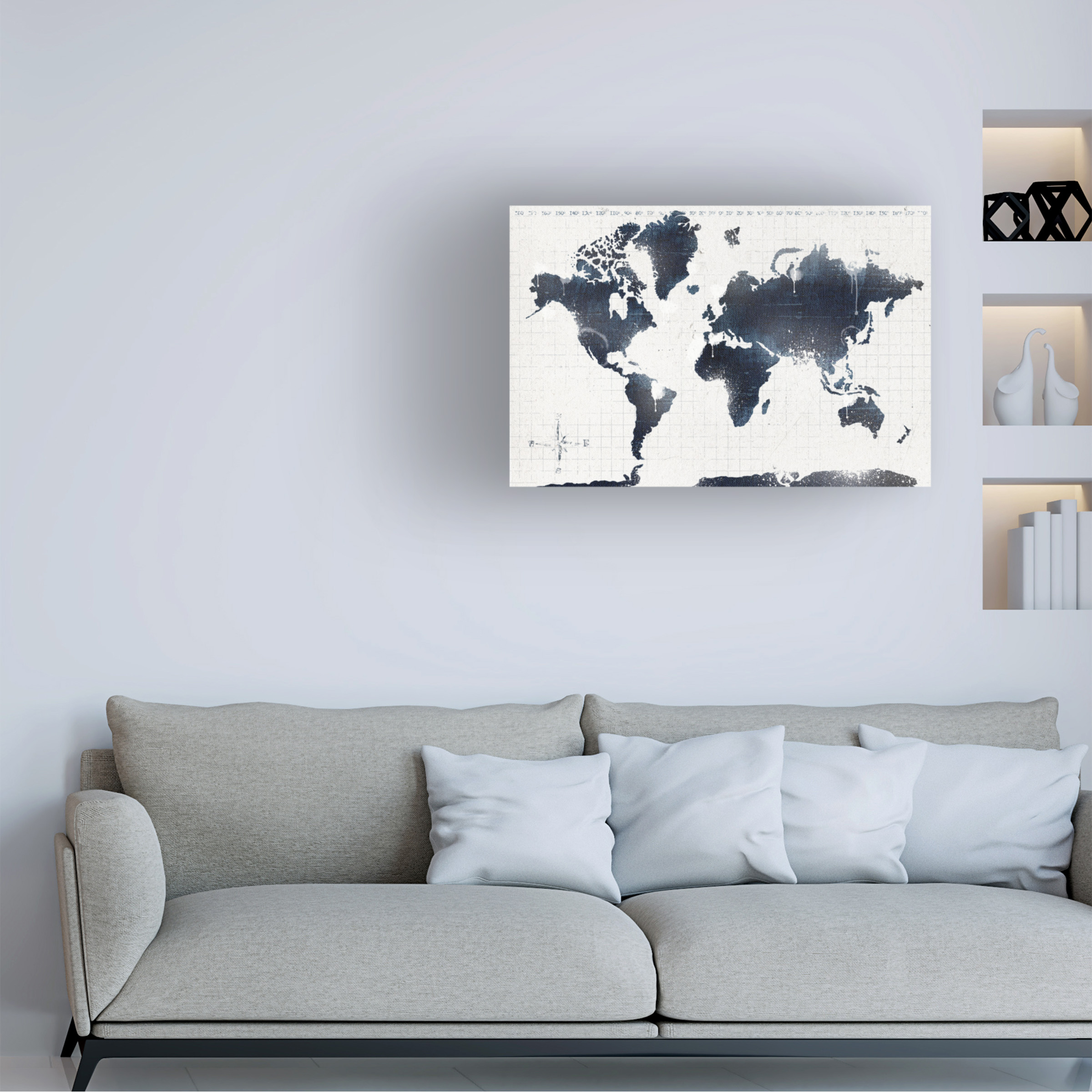 Trademark Fine Art 'World Mape 12' Canvas Art by ALI Chris