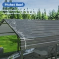 thumbnail image 4 of MUCHANT 12'x20' Outdoor Metal Carport, Heavy Duty Garage Galvanized Car Shelter with Enhanced Base for Pickup, Boat, Car and Tractors, 4 of 8