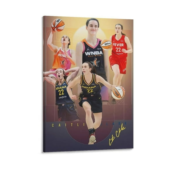 Caitlin Clark Basketball (5)Canvas Wall Art Poster For Room Aesthetic And Decor Poster For Bedroom Kitchen Bathroom Living Room Office Decor