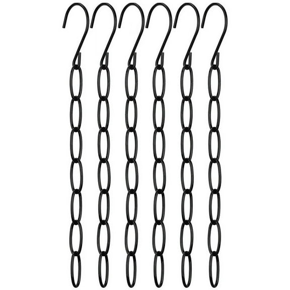 VERMON 6/10Pcs Metal Chain Clothes Hanger Organizer with 7 Slots Multiple Hangers in One Collapsible Vertical Space Saving Hanger Multifunctional Closet Organizer