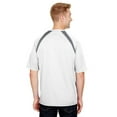 thumbnail image 3 of Men's Spartan Short Sleeve Color Block Crew Neck T-Shirt - WHITE/ GRAPHITE - 2XL, 3 of 4