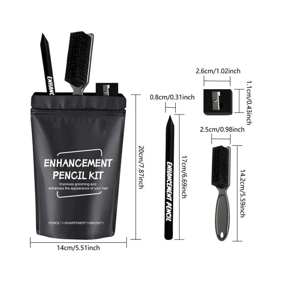 Mens Hairline Pencil Enhancer Pack Kit Black | Barber Pencil For Line Pen Filler And Beard Liner | Beard Filler Styling Tool Beard Filler Pen 1pack