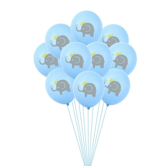30 Pcs Thicken Balloons Cartoon Elephant Themed Party Decorations for Birthday Year Baby Shower Supplies