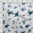 thumbnail image 2 of oneOone Cotton Poplin Fabric Flower & Leaves Watercolor Decor Fabric Printed BTY 56 Inch Wide, 2 of 4