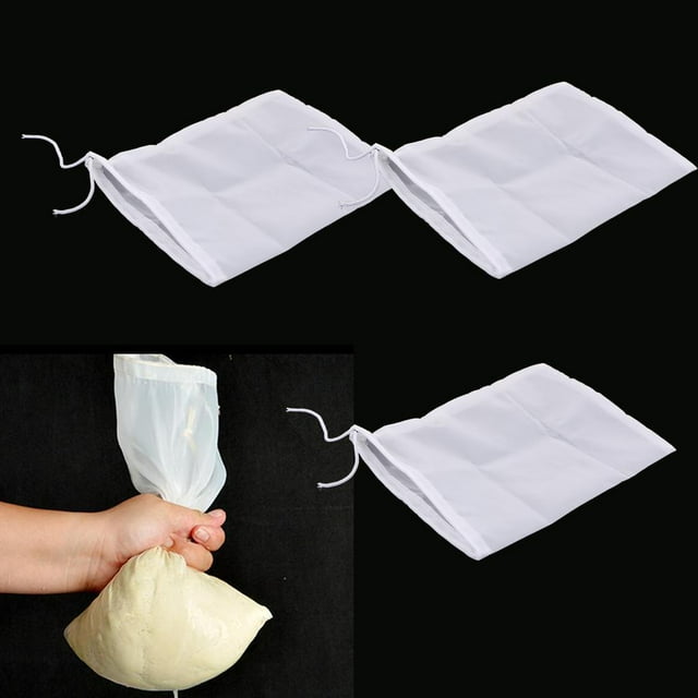 3 Pcs Sac-Filtre Réutilisable en Maille de Nylon pour Passoire pour Houblon au Lait de Noix