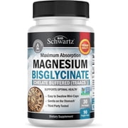 BioSchwartz Magnesium Bisglycinate Chelated Capsules for Bone, Muscle, & Joint Support, 90 Count