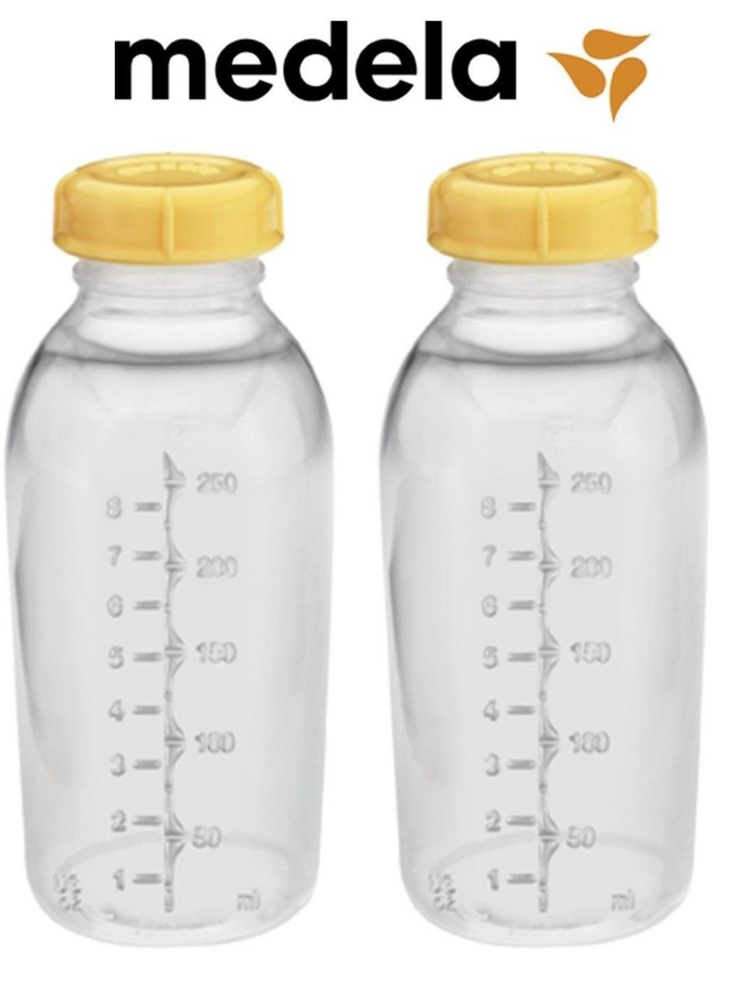 NUEVOS Biberones Medela para leche materna con tapas 8oz 250ml 87150s LIBRES DE BPA 2