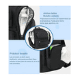 thumbnail image 3 of Mochila Pañalera Para Bebé, Impermeable Y Espaciosa Malubero Negro, 3 of 5