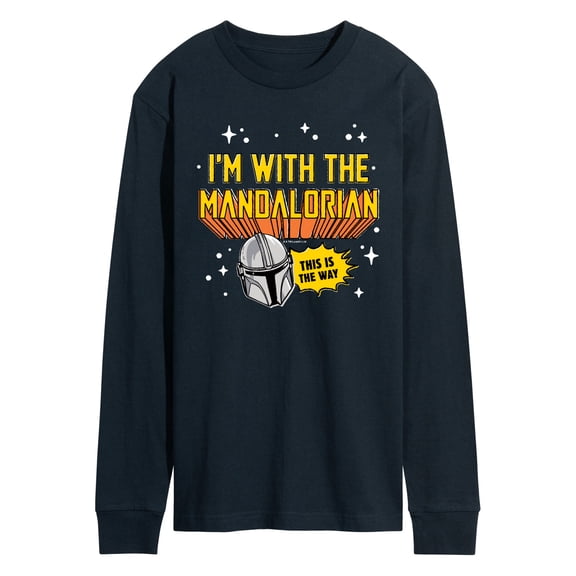 Star Wars - The Mandalorian Im With Mando - Men's Long Sleeve Graphic T-Shirt