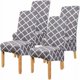 thumbnail image 1 of Transforme sus sillas de comedor, juego de 4 fundas para sillas grises, tejido elástico de primera calidad para una fácil instalación y protección reutilizable, 1 of 4