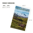 thumbnail image 4 of Lantern Press 1000 Piece Jigsaw Puzzle, Denali National Park, Alaska, Caribou and Stoney Overlook, 4 of 5