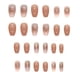 thumbnail image 1 of Uñas postizas con punta francesa de tamaño mediano, uñas postizas cuadradas de color rosa, uñas postizas con diamantes de imitación, 1 of 5