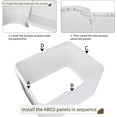 thumbnail image 4 of Enclosed Cat Litter Box with Lid, Large Foldable Litter Box with Litter Scoop, Top Entry Cat Toilet for Kittens and Big Cats (Pink,Stainless Steel, X-Large), 4 of 14