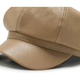 thumbnail image 3 of CoCopeaunts Beret for Men Women PU Octagonal Winter Warm Leather Newsboy Cap Female Korean Windproof Retro Artist Painter Hat, 3 of 8