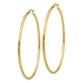 thumbnail image 2 of 10K Yellow Gold Earring Hoop Women'S 60 mm 2 Polished 2Mm Tube Earrings, 2 of 3