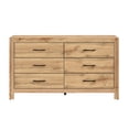 thumbnail image 5 of Modern 5pc Full Bedroom Set Natural Finish Chevron Design Bed Furniture, 5 of 7