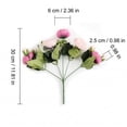 thumbnail image 2 of Deep Red Artificial Rose Bundle, Eucalyptus Sprigs, Faux Flowers in Vase, Wedding Centerpiece Table Decorations, Dining Room Table Decor, 2 of 6