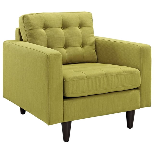 LexMod Empress Upholstered Armchair in Wheatgrass
