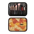 thumbnail image 6 of 3-Piece Travel Toiletry Bag Set, Hanging Wash Bag with Makeup Bag & Brush Case,Waterproof Cosmetic Organizer for Travel, Gym & Home Golden Leaves, 6 of 9