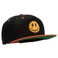 thumbnail image 5 of Smile Face Embroidered Two Tone Cap - Neon Orange OSFM, 5 of 5