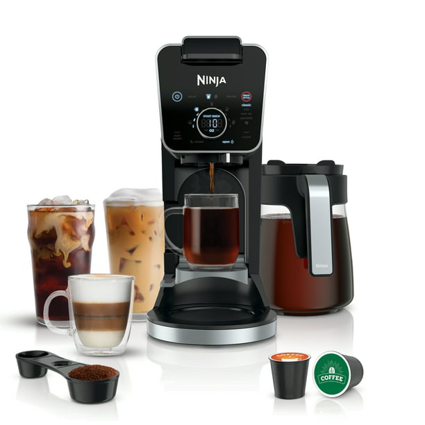 Ninja® CFP300 DualBrew Specialty Coffee System, Single-Serve, K-Cup Pod Compatible, 12-Cup Drip Coffee Maker, Glass Carafe