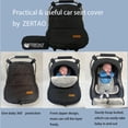 thumbnail image 4 of Funda de asiento de coche para bebés de invierno - Fundas de asiento de coche para bebé Escudo universal para clima frío, fundas de asiento de coche cálidas y acogedoras Toldo resistente al agua para, 4 of 5
