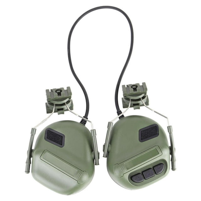 Orejeras de tiro electrónico ABS Protección de tiro Bloque de sonido Auriculares de protección para PTT Reducción de ruido Casco