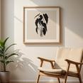thumbnail image 5 of Monochromatic Foliage III - Drawing Botanical Line Art Minimalist Nature Black and White Floral Abstract Oak Framed Wall Art Print 16 x 16 inches, 5 of 8