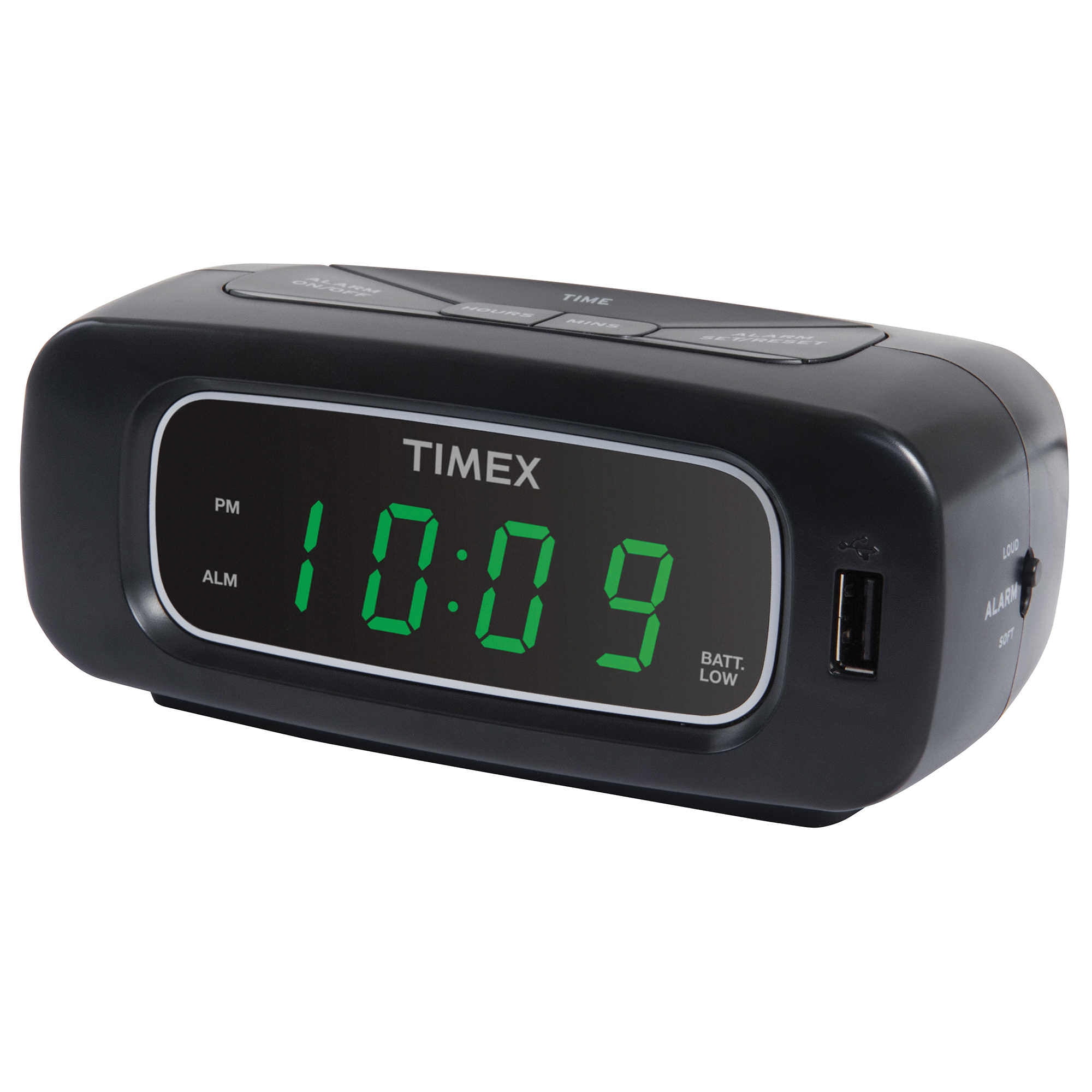 Timex T1210 Alarm Clock with USB Outlet