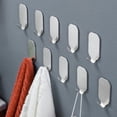 thumbnail image 2 of 10 Piezas Gancho de Pared Adhesivo, Gancho de Pared para Baño, Colgador de Toallas para Platos de Cocina, Gancho para Toallas de Acero Inoxidable, Gancho de Acero Inoxidable 304, Gancho de Metal Autoa, 2 of 5