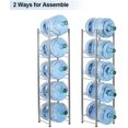 thumbnail image 2 of 5-Tier Water Cooler Jug Rack, 5 Gallon Bottle Storage Rack Detachable Heavy Duty Cabby for Home, Office Organization (Silver), 2 of 7