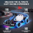thumbnail image 4 of Licensed Porsche 36V Electric Go Kart for Kids,600W Drift Ride on Toys Ages 6-12, Adjustable Seat,LED Lights, 2 Speed Mode, Blue, 4 of 10