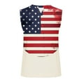thumbnail image 4 of Fourth of July Tank for Men Patriotic Tank Men Fourth of July Tanks Red White and Blue Top Men's Vintage Printing Casual Fitness Sport Permeability V Neck Tank Tops, 4 of 5