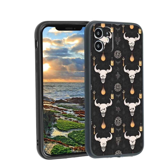 Gothic-dark-Fantasy-Forest-Woodland-plant-17 Phone Case, Degined for iPhone 12 Case Men Women, Flexible Silicone Shockproof Case for iPhone 12