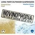 thumbnail image 5 of Bar Signs, Novinophobia The Fear of Running Out of Wine, Novelty Sign for Home Bar Decor, 4 x 16 inch, 5 of 5