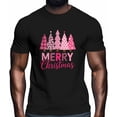 thumbnail image 2 of Camisetas gráficas informales de manga corta con árbol de Navidad rosa para hombre, 2 of 8