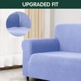 thumbnail image 5 of CHUN YI 1-Piece Checks Stretch Sofa Cover Slipcover Couch Cover, XL-Sofa, Blue Purple, 5 of 6