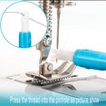 thumbnail image 4 of RO Máquinas de coser domésticas, enhebradora automática de hilo, cambiador de agujas, herramientas de costura, enhebradora de agujas para ancianos Blanco y azul 2 piezas, 4 of 5